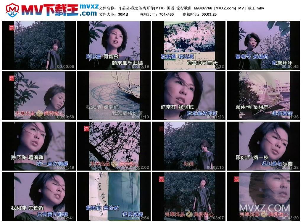许茹芸-我怎能离开你(MTV)_国语_流行歌曲_MA407766